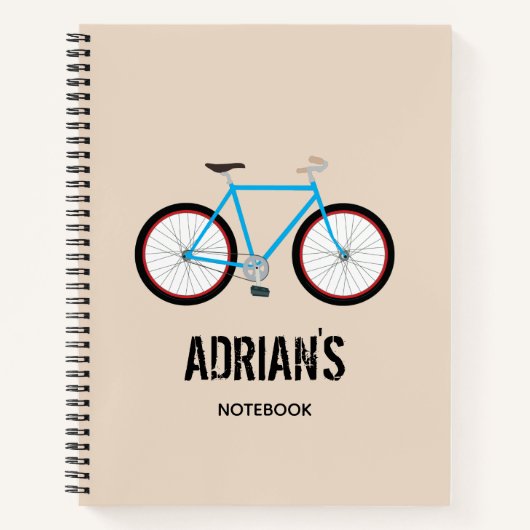 Carnet de design de vélo bicyclette (Devant)