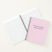Carnet de design moderne esthétique rose minimalis (Intérieur)