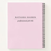 Carnet de design moderne esthétique rose minimalis (Dos)