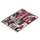 Carnet de designer avec tour Eiffel Art Abstrait (Côté gauche)