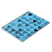 Carnet de dessin adorable Black Heart Scribble (Côté gauche)