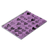 Carnet de dessin adorable Black Heart Scribble (Côté gauche)