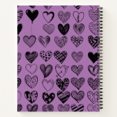 Carnet de dessin adorable Black Heart Scribble (Dos)
