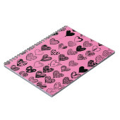 Carnet de dessin adorable Black Heart Scribble (Côté gauche)