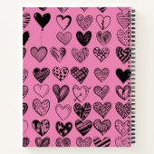 Carnet de dessin adorable Black Heart Scribble (Dos)