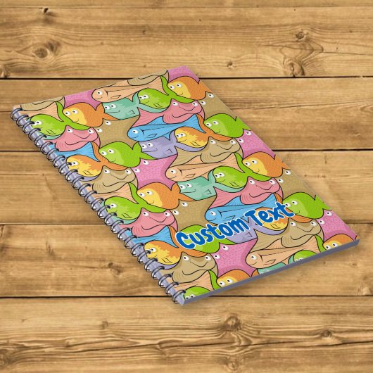 Carnet de dessin animé de poissons