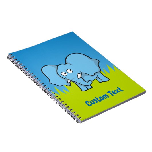 Carnet de dessin animé d'éléphants bleus (Côté Droit)