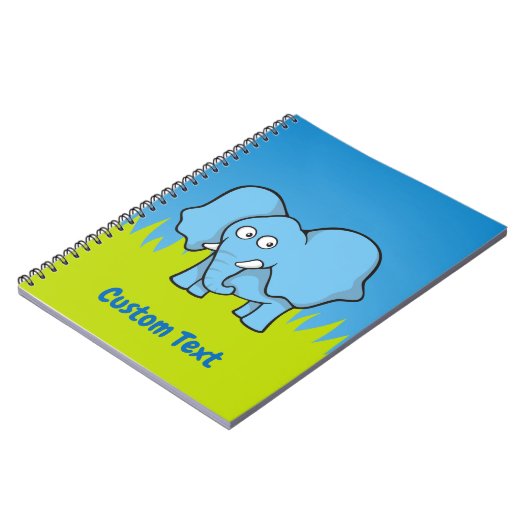 Carnet de dessin animé d'éléphants bleus (Côté gauche)