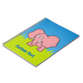 Carnet de dessin animé d'éléphants roses (Côté gauche)