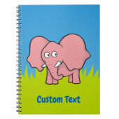 Carnet de dessin animé d'éléphants roses (Devant)