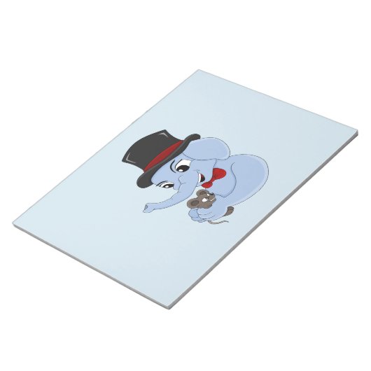 Carnet de dessin animé garçon éléphant mignon (Incliné)