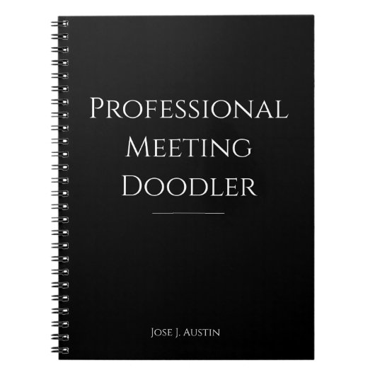 Carnet de Doodle de Réunion Professionnelle Drôle (Devant)