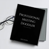 Carnet de Doodle de Réunion Professionnelle Drôle