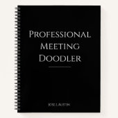 Carnet de Doodle de Réunion Professionnelle Drôle (Devant)