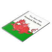 Carnet de dragon rouge gallois sur mesure (Côté gauche)