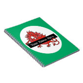 Carnet de dragon rouge mignon à personnaliser (Côté Droit)