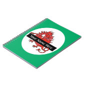 Carnet de dragon rouge mignon à personnaliser (Côté gauche)
