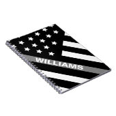 Carnet de drapeau noir gris de l'agent correctionn (Côté Droit)