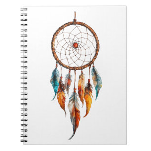 Carnet de Dreamcatcher en plumes de Bohême