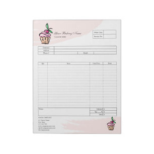 Carnet de facture de formulaire de commande de pât