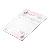 Carnet de facture de formulaire de commande de pât (Incliné)