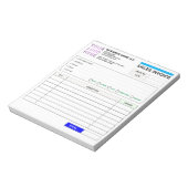 Carnet de factures de vente (nom et logo) personna (Tourné)