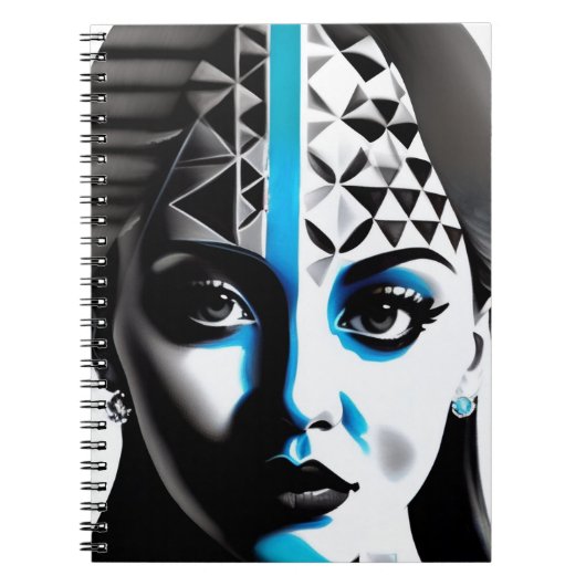 Carnet de femme géométrique futuriste (Devant)