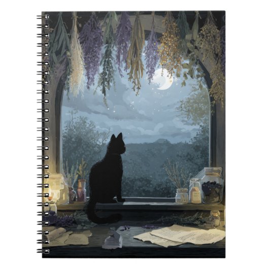 Carnet de fenêtre de la fleur de chat Lune (Devant)