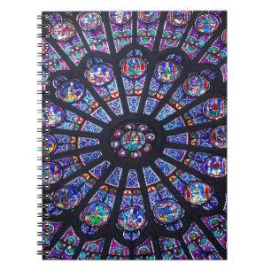 Carnet de fenêtre rose de Notre Dame