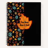 Carnet de feuilles d'automne coloré motif (Devant)