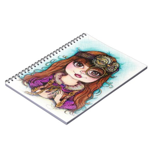 Carnet de fille de Steampunk (Côté gauche)