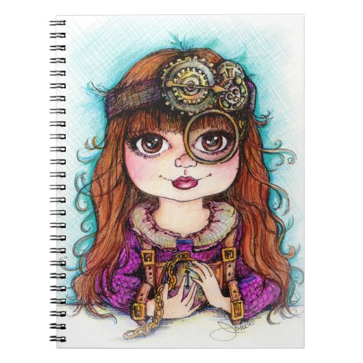 Carnet de fille de Steampunk (Devant)