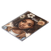 Carnet de fille noire personnalisée (Côté gauche)