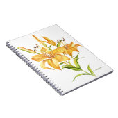 Carnet de fleur d'aquarelle de tigre (Côté Droit)