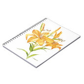 Carnet de fleur d'aquarelle de tigre (Côté gauche)
