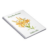 Carnet de fleur d'aquarelle de tigre (Côté Droit)
