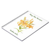 Carnet de fleur d'aquarelle de tigre (Côté gauche)