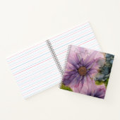 carnet de fleur d'encre rose et violet (Intérieur)