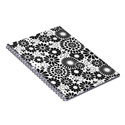 Carnet de fleurs blanches rétro (Côté Droit)