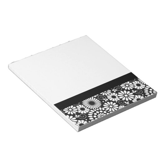 Carnet de fleurs blanches rétro (Incliné)