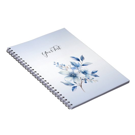 Carnet de fleurs bleues botaniques (Côté Droit)