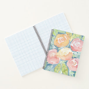 Carnet de fleurs d'aquarelle