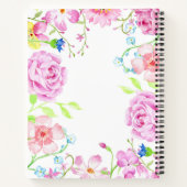 Carnet de fleurs d'aquarelle personnalisée (Dos)