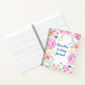 Carnet de fleurs d'aquarelle personnalisée (Intérieur)