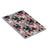 Carnet de fleurs d'aquarelle rose et bordeaux (Côté Droit)