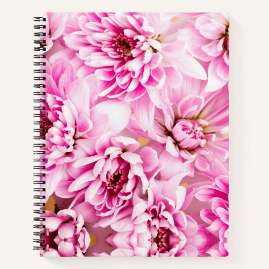 Carnet de fleurs de chrysanthème rose (Devant)