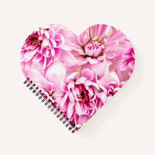 Carnet de fleurs de chrysanthème rose (Devant)