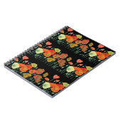 Carnet de fleurs de pavot orange (Côté gauche)