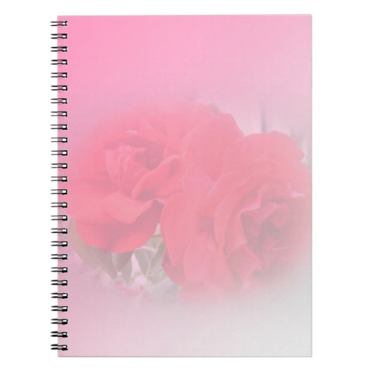 carnet de fleurs de rose rouge (Devant)
