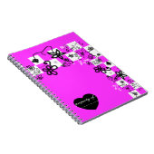 Carnet de fleurs et de damiers graffiti (Côté Droit)